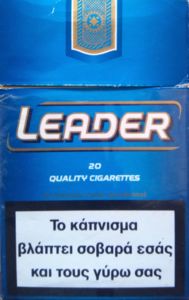 Cigarette Pack: Leader Blue (Greece(Leader Blue 2005) Col:GR-CT-1827 🚬