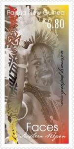 Woman's decorated face