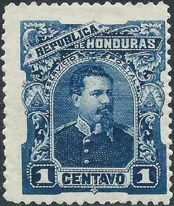 Stamp President Luis Bográn (18451895) (Honduras(President Luis