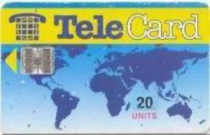 Phonecard: 20/(45)units red / white rev. (SI-7) (TeleCard, Pakistan ...
