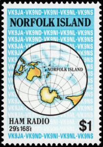 Globe showing Norfolk Island