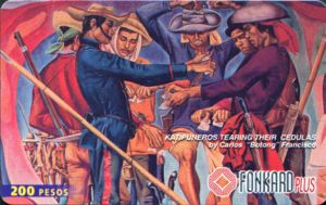 Phonecard: Katipuneros Tearing Their Cedulas - CHT10 (Big 70 Years ...
