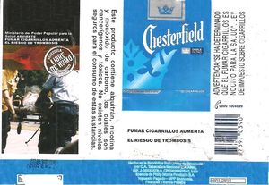 Paquete De Cigarrillos: Chesterfield Double Filtro (Venezuela(Chesterfield Double Filtro) Col:VE-CT-0006