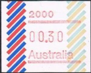ATM Stamp - Design 1 "Barred Edge" First Issue