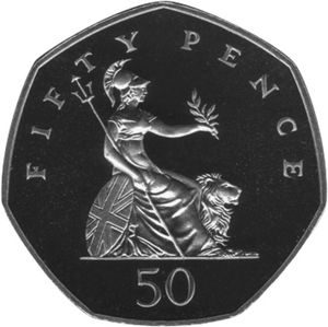 50 Pence (Sitting Libertine "Britannia" - Large)