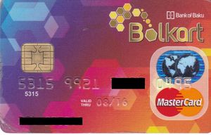 Bank Card: Bolkart (Bank of Baku, AzerbaijanCol:AZ-MC-0014.02