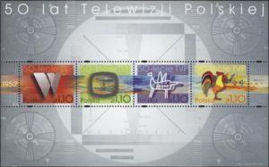 50th Anniversary of Polish Television, Souvenir Sheet