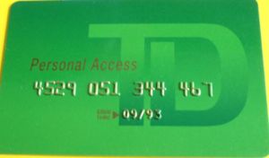 Bank Card Personal Access Td Canada Trust The Toronto Dominion