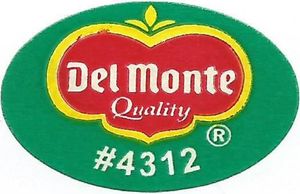 Fruit Sticker: Del Monte #4312 (UnknownCol:UN-FR-00093