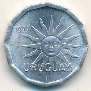 Coin: 1 Centésimo (Uruguay(1974~1992 - Republic (New Peso) Circulating ...