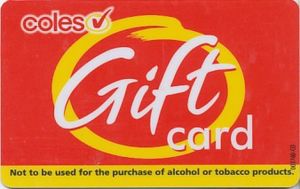 Gift Card: Coles Gift card (Coles CS, Australia(Coles CS series)  Col:AU-CS002 💳