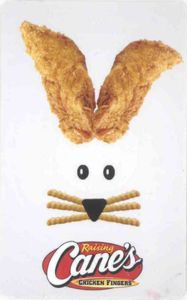 Gift Card: Easter Bunny (Raising Cane's, United States of America
