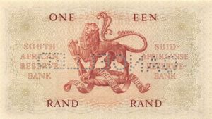 Banconota: 1 Rand (Sud Africa(1961-1965 ND Issue) Wor:P-103d 💴