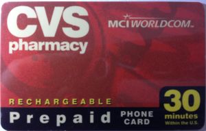 Phonecard: CVS pharmacy (MCI (MCI), United States of America) (MCI ...