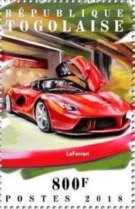 Stamp Laferrari Togo Enzo Ferrari 30th Death Anniversary 18 Mi Tg 40