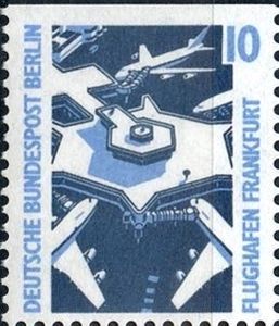 Stamp Frankfurt Airport Berlin Tourist Sights Mi De Be 798c