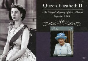 Stamp: Queen Elizabeth II - The Longest Reigning British Monarch (Palau