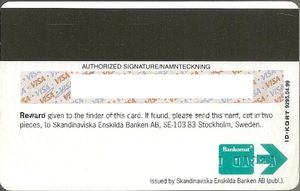 Bank Card: SEB Bankkort (SEB, SwedenCol:SE-VI-0026