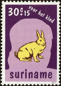 Stamp: Domestic Rabbit (Oryctolagus cuniculus forma domestica ...