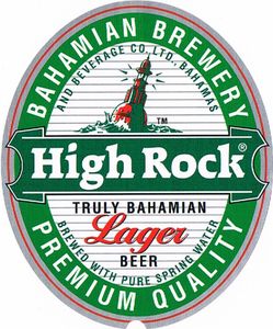Drink Label: High Rock (Bahamian Brewery and Beverage Co. Ltd ...