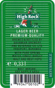 Drink Label: High Rock (Bahamian Brewery and Beverage Co. Ltd ...