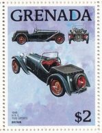Miniature ESVAL MODELS 1/43 - H.R.G. 1500 Sport Roadster 1947 - Verte - Résine Montée