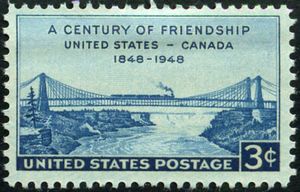 Stamp: Centenary of Friendship between United States and Canada (United ...