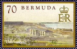 Casemate Barracks and Victualling Yard, 1857, painting by Tu