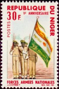 Soldiers with a flag