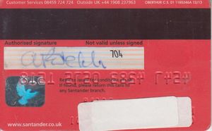 Bank Card Santander Santander United Kingdom Of Great Britain