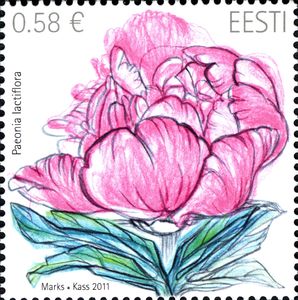 Peony (Paeonia lactiflora) (Perf 12 3/4:13)