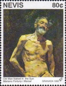 Марка: "Old Man Naked in the Sun" (Fortuny i Marsal) (Нэвис(Granada '92