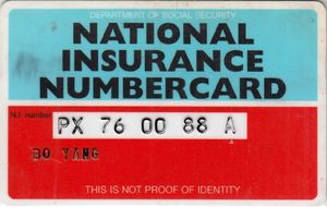 functional card: national insurance numbercard (insurance, united states of america) (national insurance numbercard) col:us nin 001 functional card: national insurance