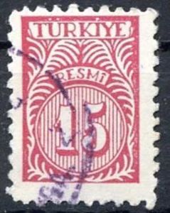 Stamp: Carmine Rose (Türkiye (Turkey)(Official) Mi:TR D62,Sn:TR O56,Yt