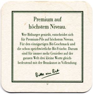 Beer Coaster: Bitburger (Bitburger Brauerei, Germany, Federal ...