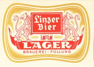 Drink Label: Linzer Lager (Brau Union Österreich AG, AustriaCol:AT-BEER ...