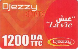 Phonecard La Vie Big Logo Djezzy Mobile Algeria Algeria Djezzy Mobile Refill Col Dz Dje Ref 0005a