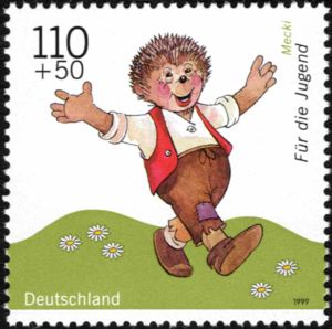 Stamp: Mecki, Hedgehog (Germany, Federal Republic(Youth: Cartoon ...