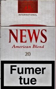 Cigarette Pack: News International 20 (France(News International 20)  Col:FR-CT-0073 🚬