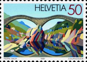 Bridge of Natural Stone near Lavertezzo (16th Century)