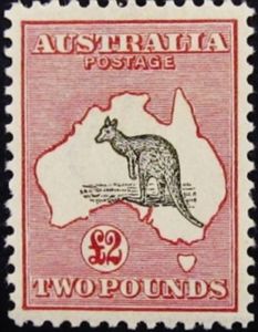 Stamp Kangaroo And Map Australia Kangaroo Issue Mi Au 53xii Sn Au 58