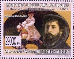 "Sur son cheval de bois" (1872), by Claude Monet