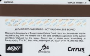 Bank Card: Transportation FCU CheckCard (Transportation FCU, United ...
