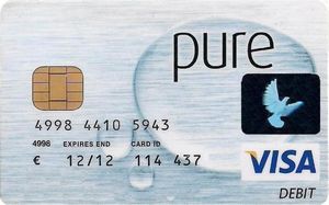 Bank Card: Pure (Raphaels Bank [United Kingdom], Ireland) Col:IE-VI-0022