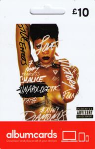 Gift Card Rihanna Unapologetic Albumcards United Kingdom Of Great Britain Northern Ireland Albumcards Col Gb Alb 002