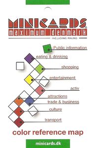 Minicards Denmark - colour reference map