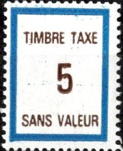 Timbre fictif de cours d'instruction