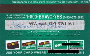 Bank Card: Bravo (Discover, United States of AmericaCol:US-GM-0248
