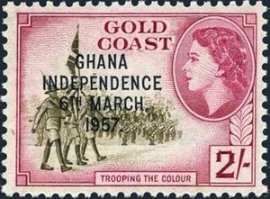 Gold Coast Regiment Trooping the Colour - Overprint
