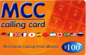 phonecard: mcc calling card, flags (remote memory mexico, mexico) (mcc) col:mx pre mcc 003 phonecard: mcc calling card,